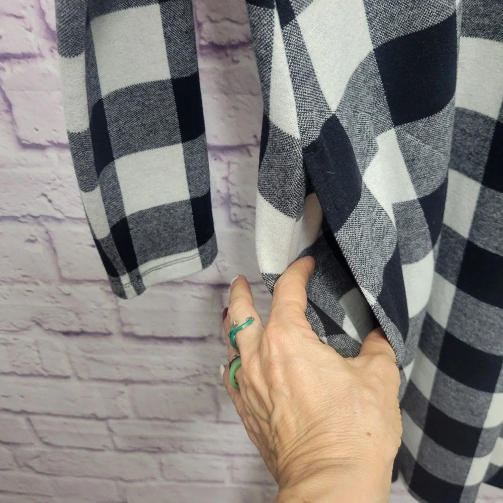Duluth Trading Co Buffalo Plaid Tunic Dress XL Flannel Pockets Cozy Cabin Warm - Picture 6 of 10